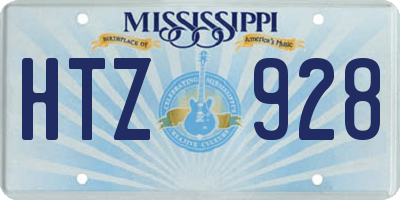 MS license plate HTZ928
