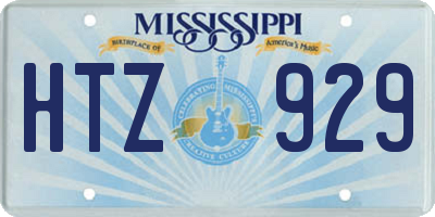 MS license plate HTZ929