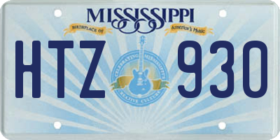 MS license plate HTZ930