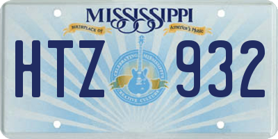 MS license plate HTZ932