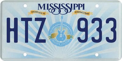 MS license plate HTZ933