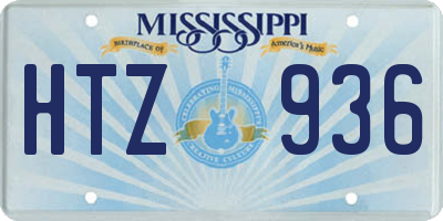 MS license plate HTZ936