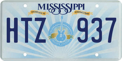 MS license plate HTZ937