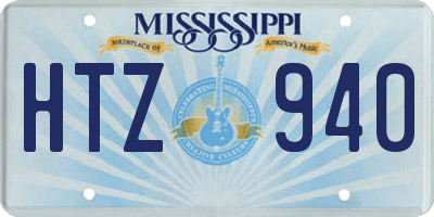 MS license plate HTZ940
