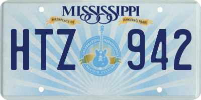 MS license plate HTZ942