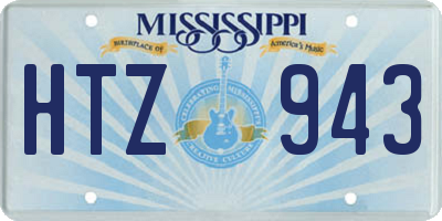 MS license plate HTZ943