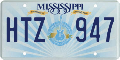 MS license plate HTZ947