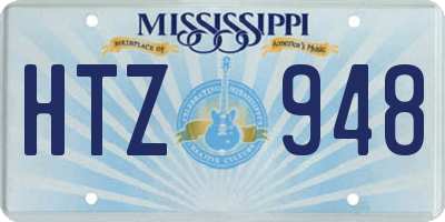 MS license plate HTZ948