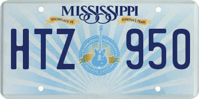 MS license plate HTZ950