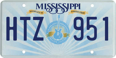 MS license plate HTZ951
