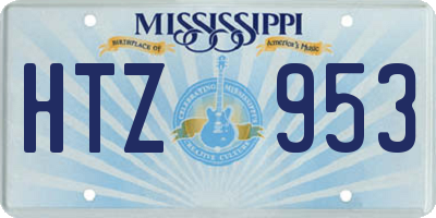 MS license plate HTZ953