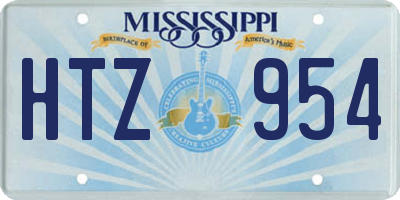 MS license plate HTZ954