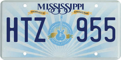 MS license plate HTZ955