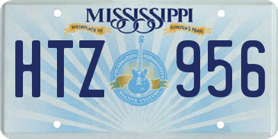 MS license plate HTZ956