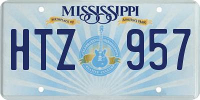 MS license plate HTZ957