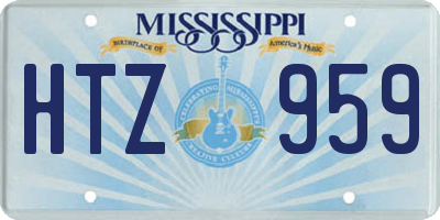 MS license plate HTZ959