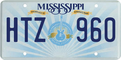 MS license plate HTZ960