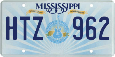 MS license plate HTZ962