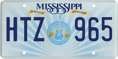 MS license plate HTZ965