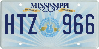 MS license plate HTZ966