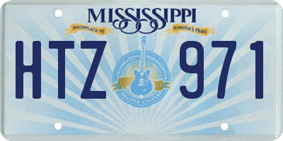MS license plate HTZ971