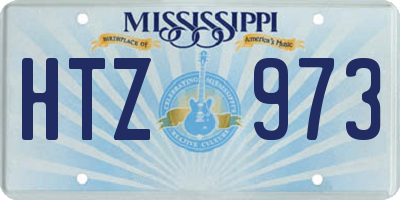 MS license plate HTZ973