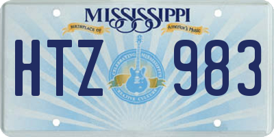 MS license plate HTZ983