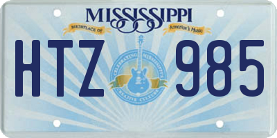 MS license plate HTZ985