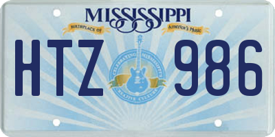 MS license plate HTZ986