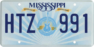 MS license plate HTZ991