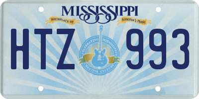 MS license plate HTZ993