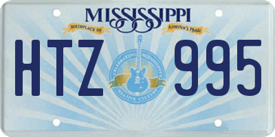 MS license plate HTZ995