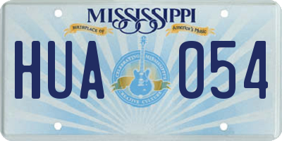 MS license plate HUA054
