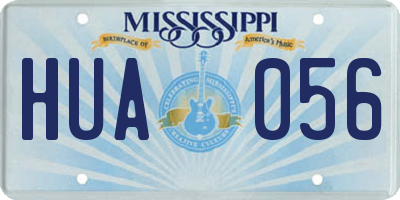 MS license plate HUA056