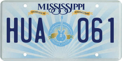MS license plate HUA061