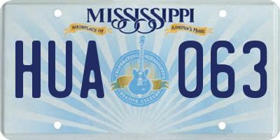 MS license plate HUA063