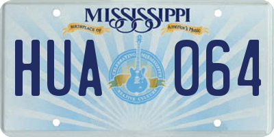 MS license plate HUA064