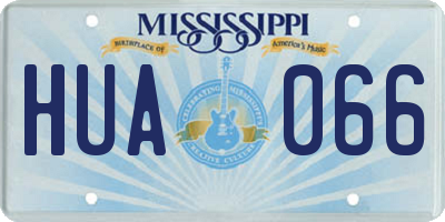 MS license plate HUA066