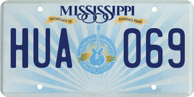 MS license plate HUA069