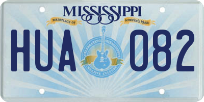 MS license plate HUA082