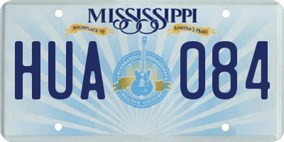 MS license plate HUA084