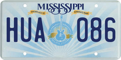 MS license plate HUA086