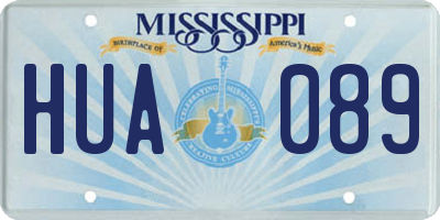 MS license plate HUA089