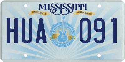 MS license plate HUA091