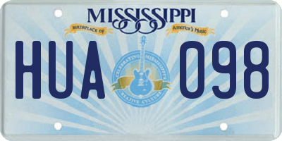MS license plate HUA098