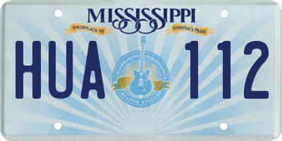 MS license plate HUA112