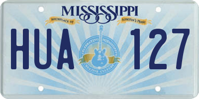 MS license plate HUA127