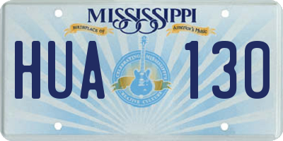 MS license plate HUA130