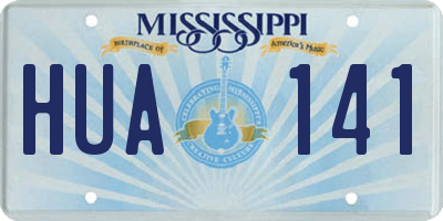 MS license plate HUA141