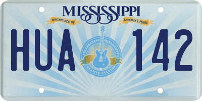 MS license plate HUA142